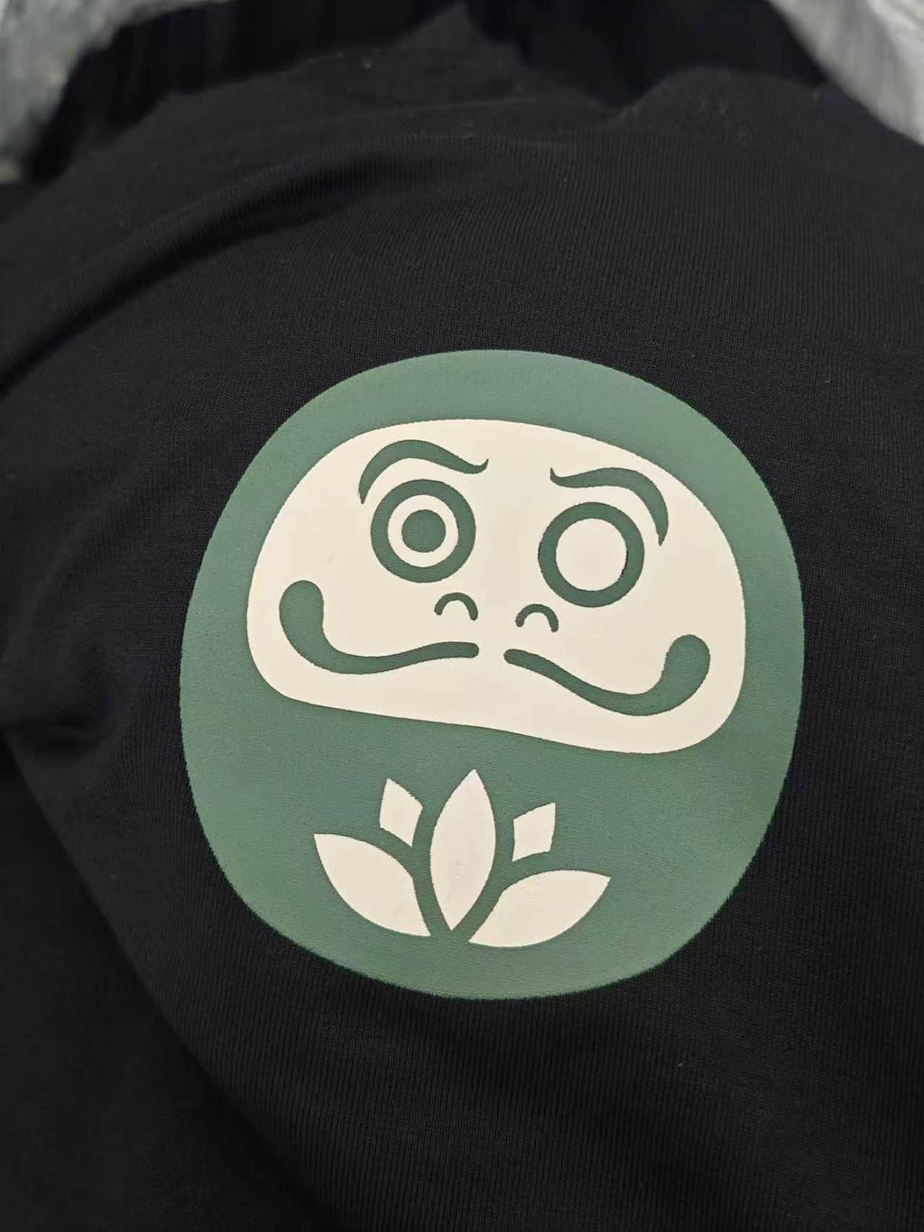Daruma Bamboo Rashguard — Black · Long Sleeve · Silk Print