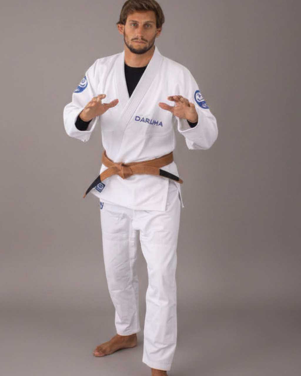 Daruma Flow Bamboo Gi — Blue Accent