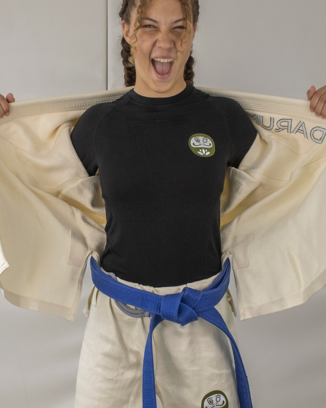 Daruma Bamboo Rashguard — Black · Long Sleeve