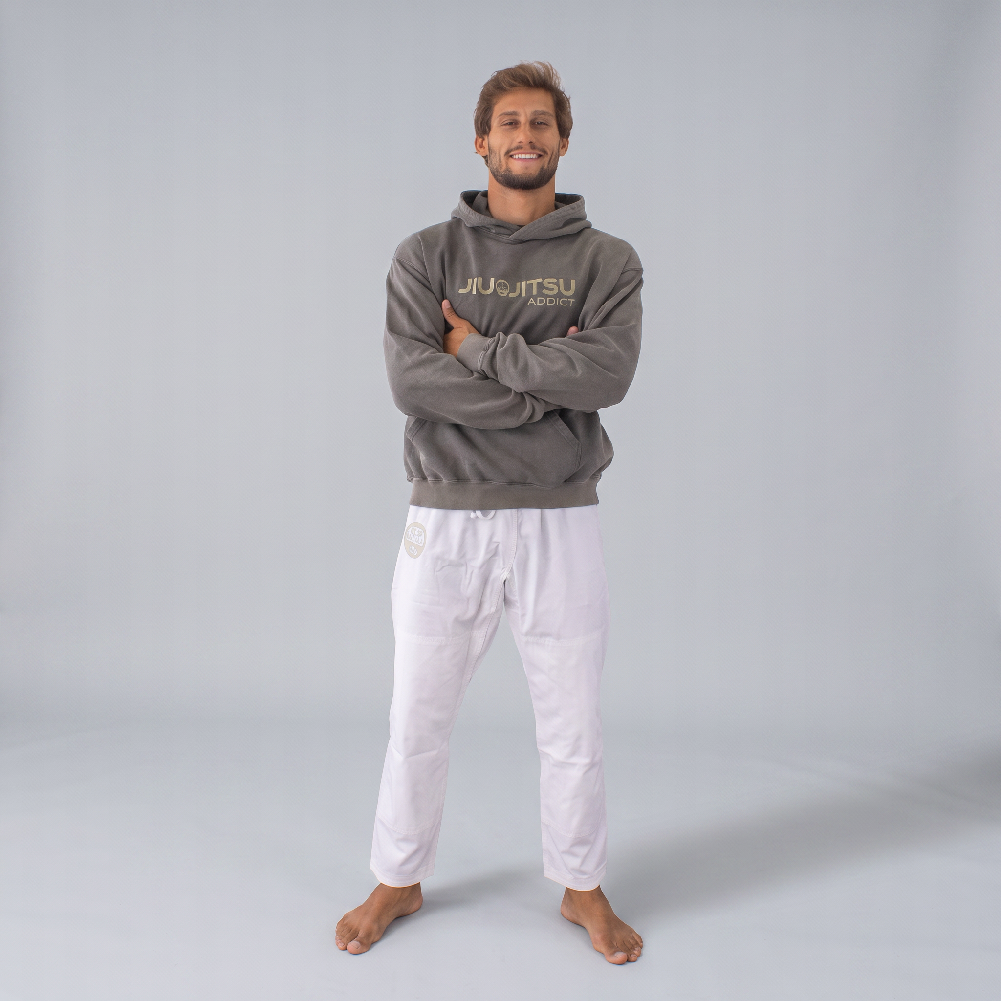 Jiu Jitsu Addict Hoodie — Olive Green