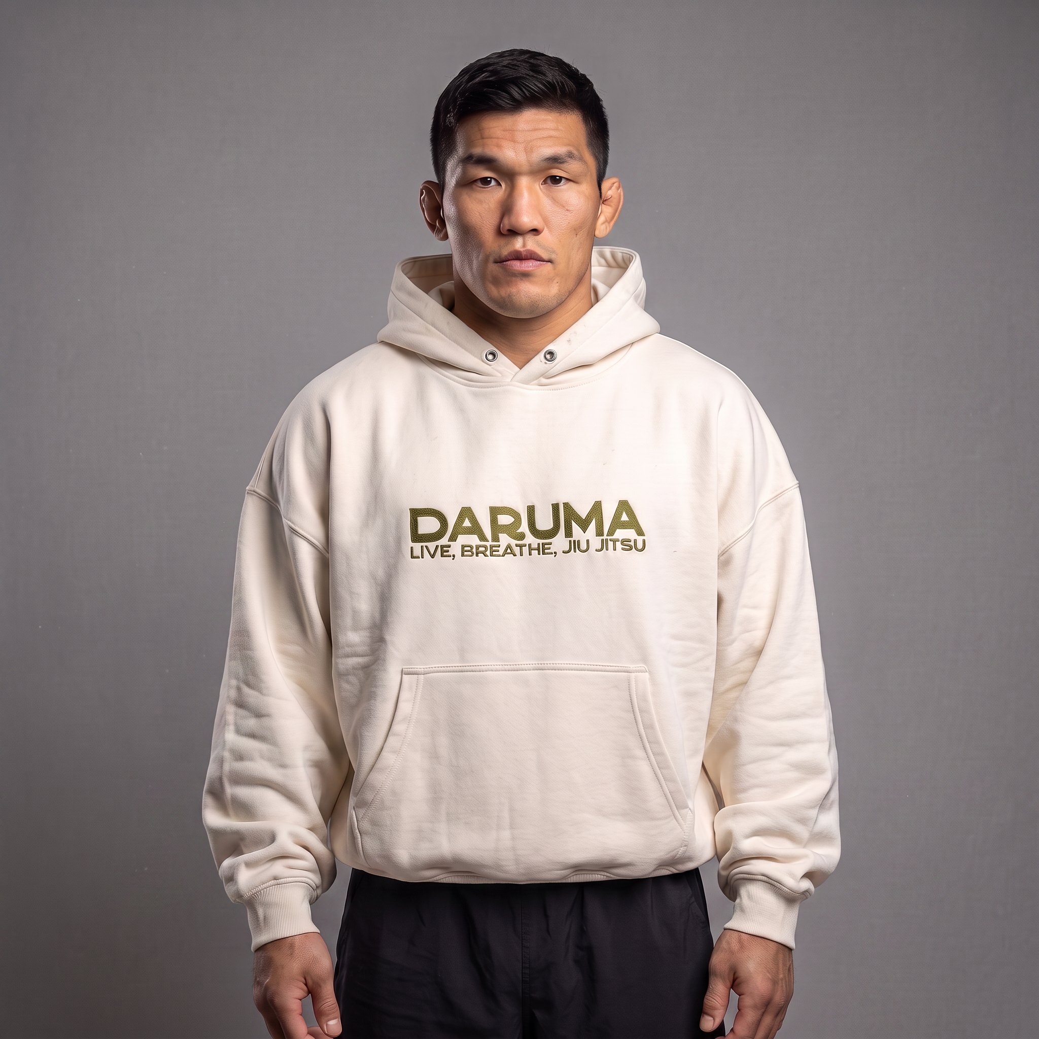 Daruma Hemp Hoodie — Natural White