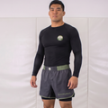 Daruma Bamboo Rashguard — Black · Long Sleeve · Silk Print