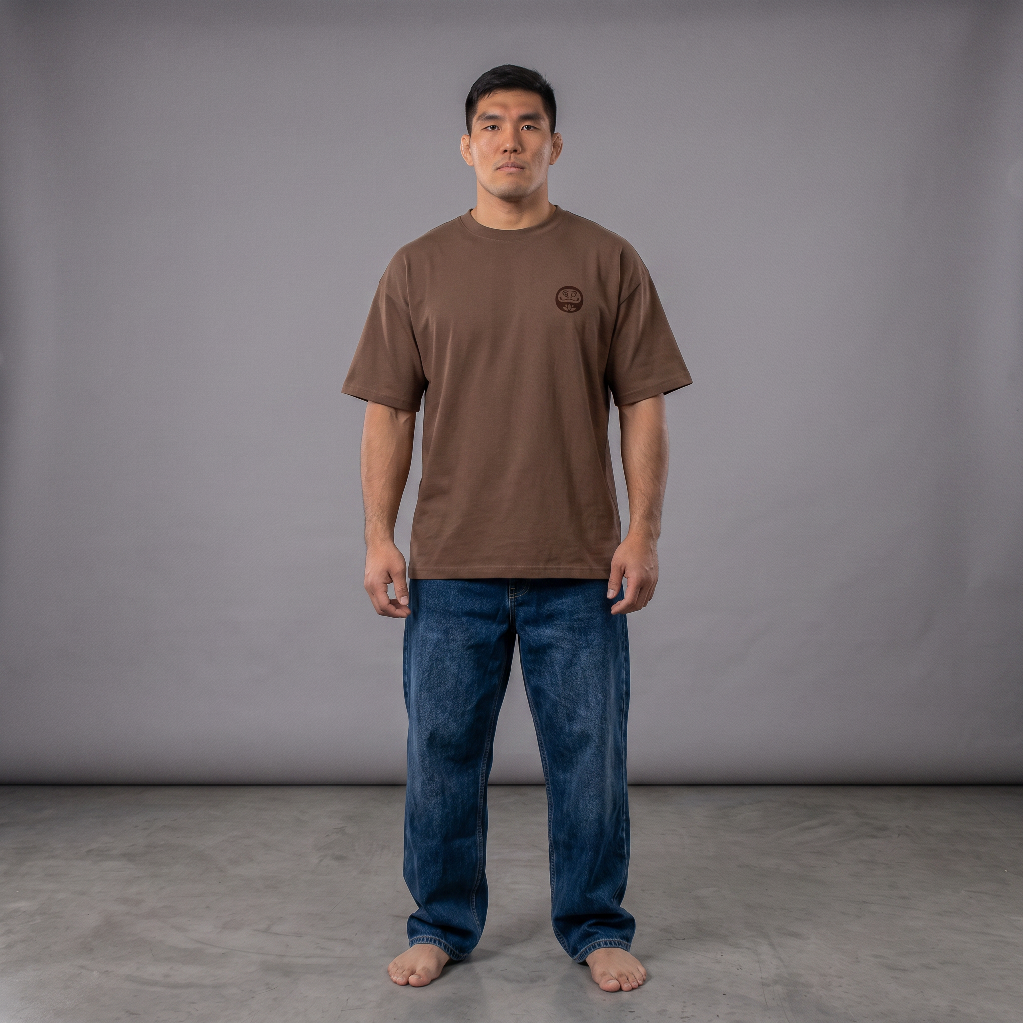 Daruma United in BJJ Tee — Earth Brown