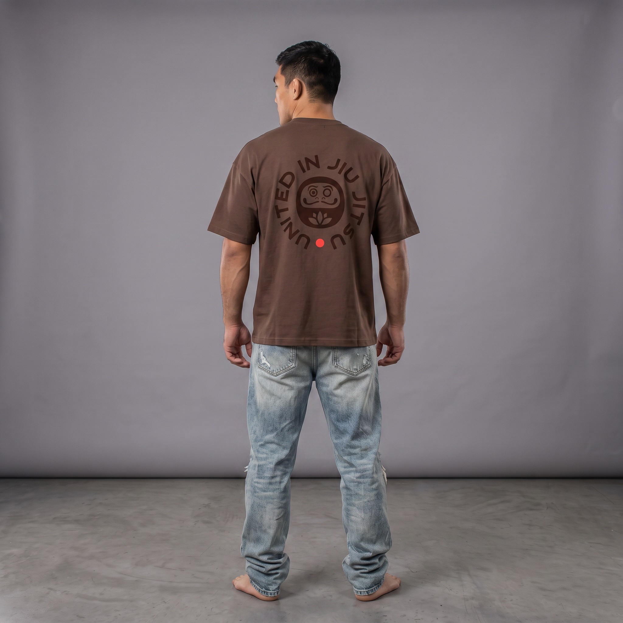 Daruma United in BJJ Tee — Earth Brown