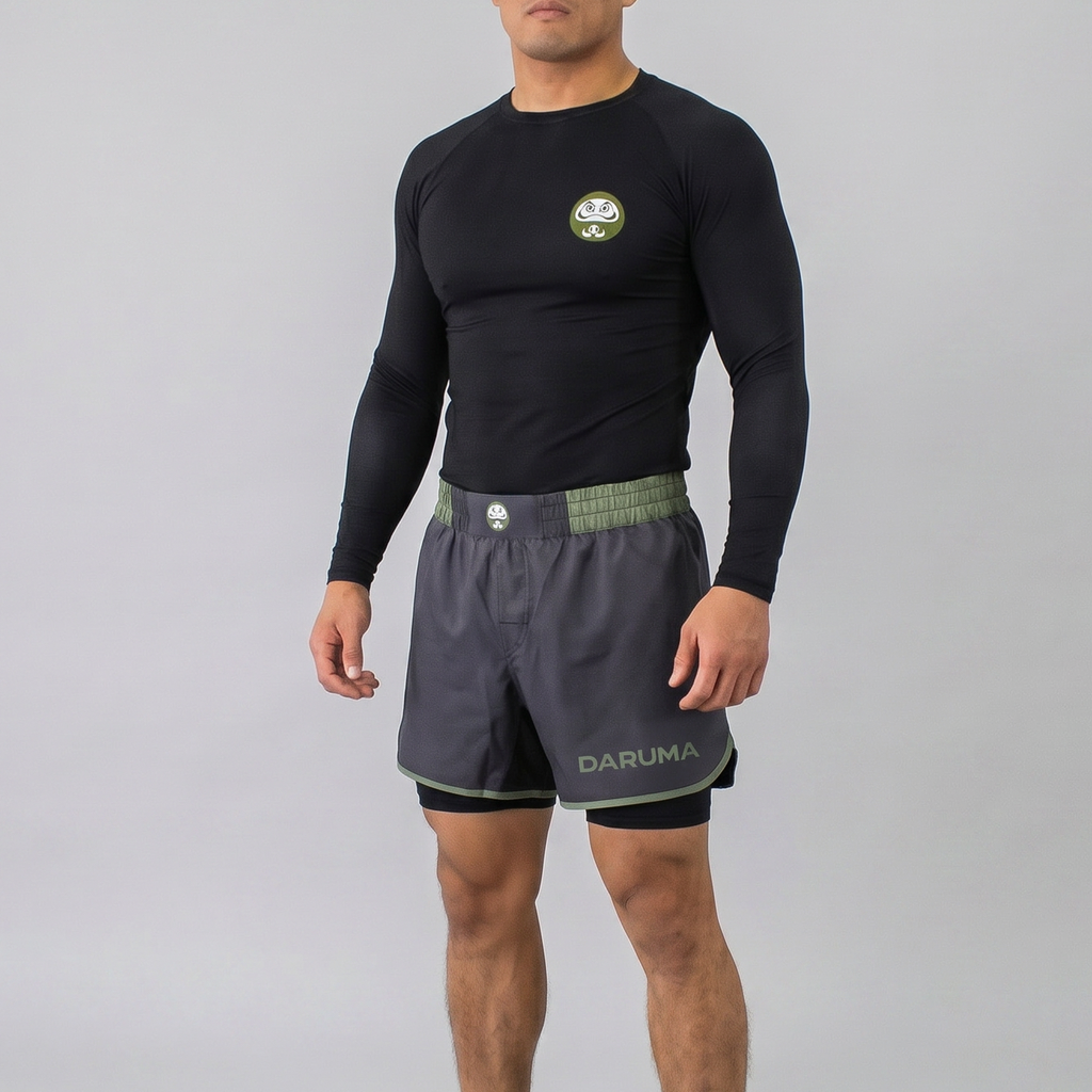 Daruma Grappling Shorts — Bamboo Inlay