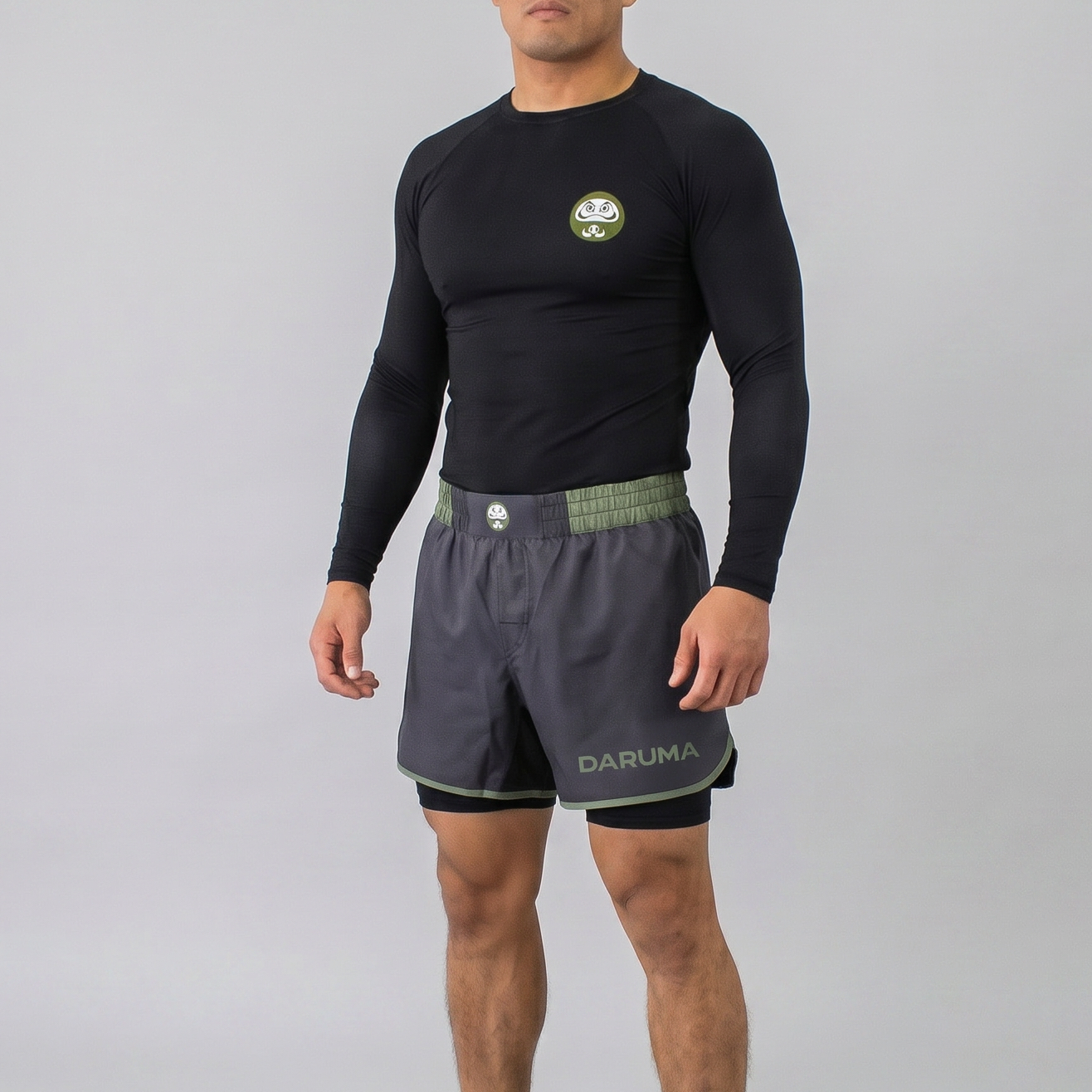 Daruma Grappling Shorts — Bamboo Inlay