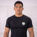 Daruma Bamboo Rashguard — Black · Short Sleeve · Silk Print