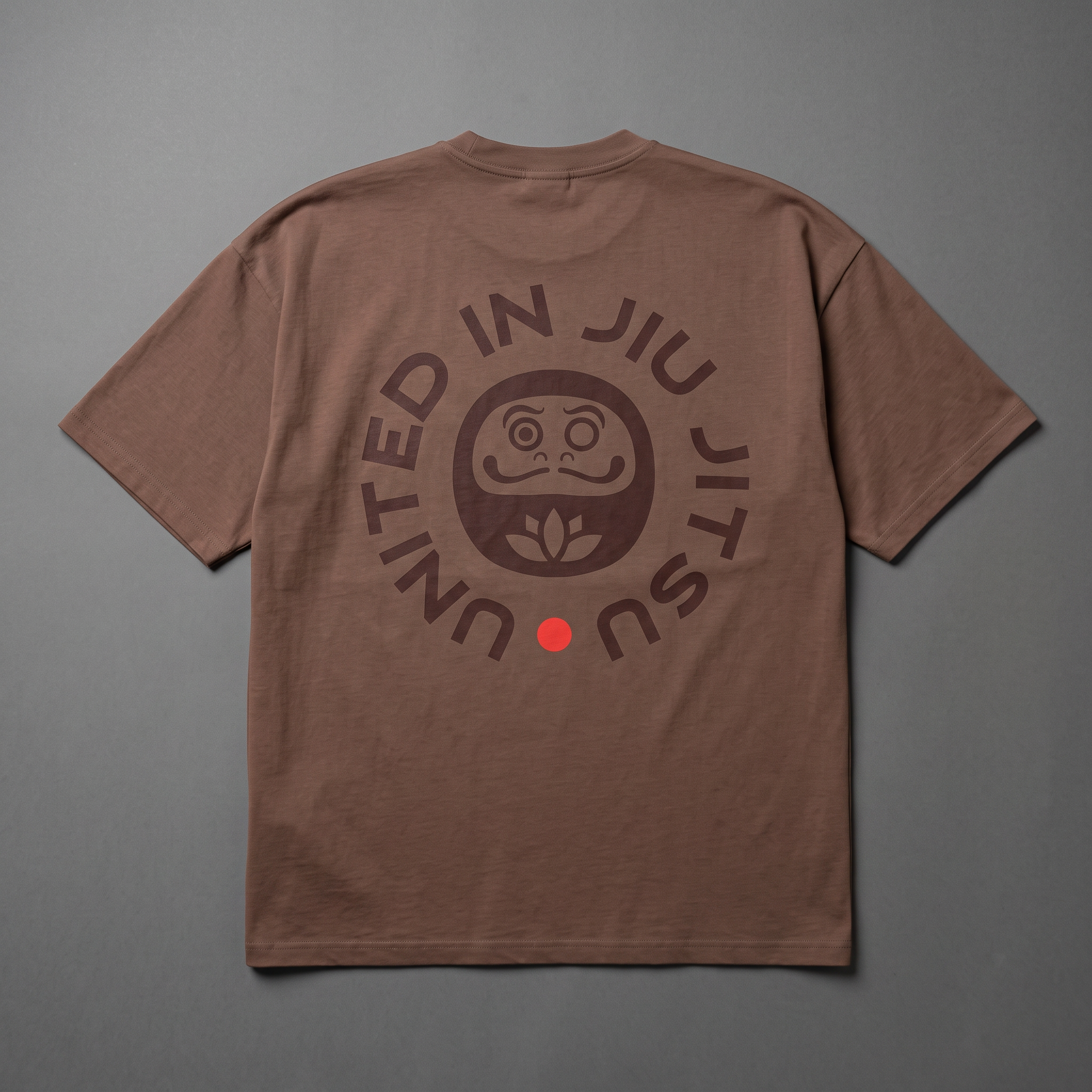 Daruma United in BJJ Tee — Earth Brown